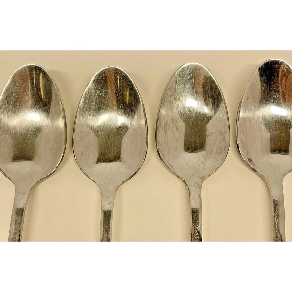 Oneida Silver Emma Mirror Stainless Steel Flatware set (4) 6 1/4